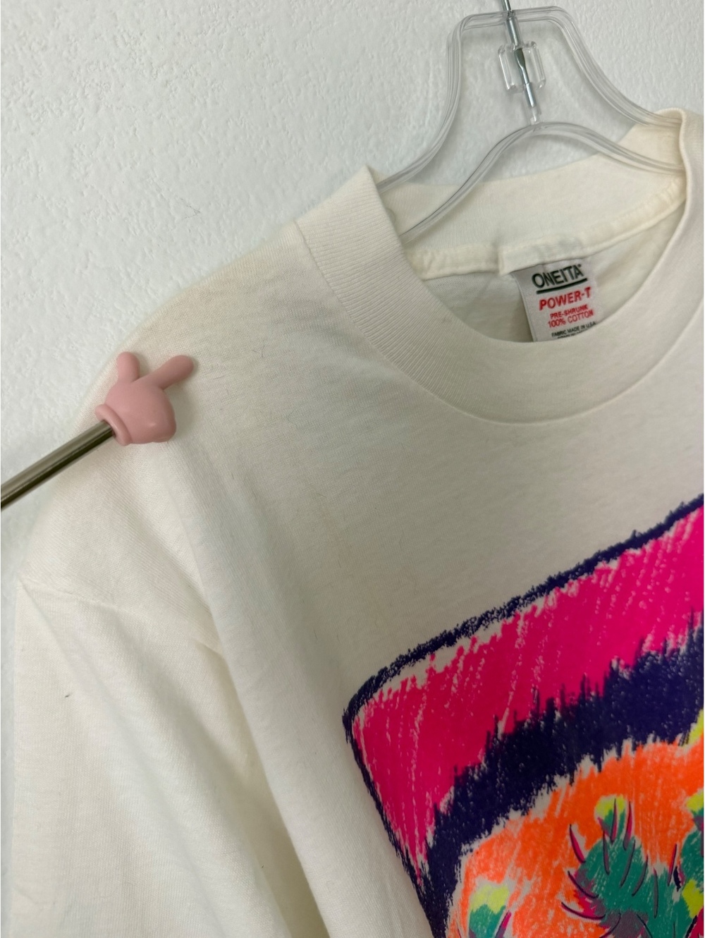 Oneita Power-T Vintage 1991 Texas Chic Short Sleeve T-Shirt Men's Size L - Picture 8 of 9